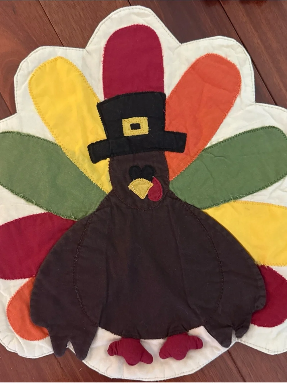 Thanksgiving Turkey Placemats Slightly Whimsical 15 In Tall 14 In Wide Cotton